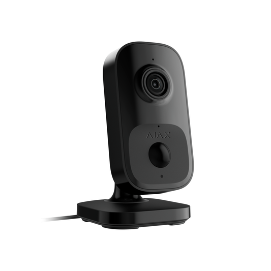 Ajax IndoorCam, binnencamera met AI en PIR, 4MP, Wi-Fi Zwart De Securitywinkel