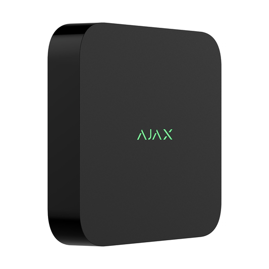 Ajax NVR, 230VAC, zonder opslag, 8 kanalen, 4K Zwart De Securitywinkel