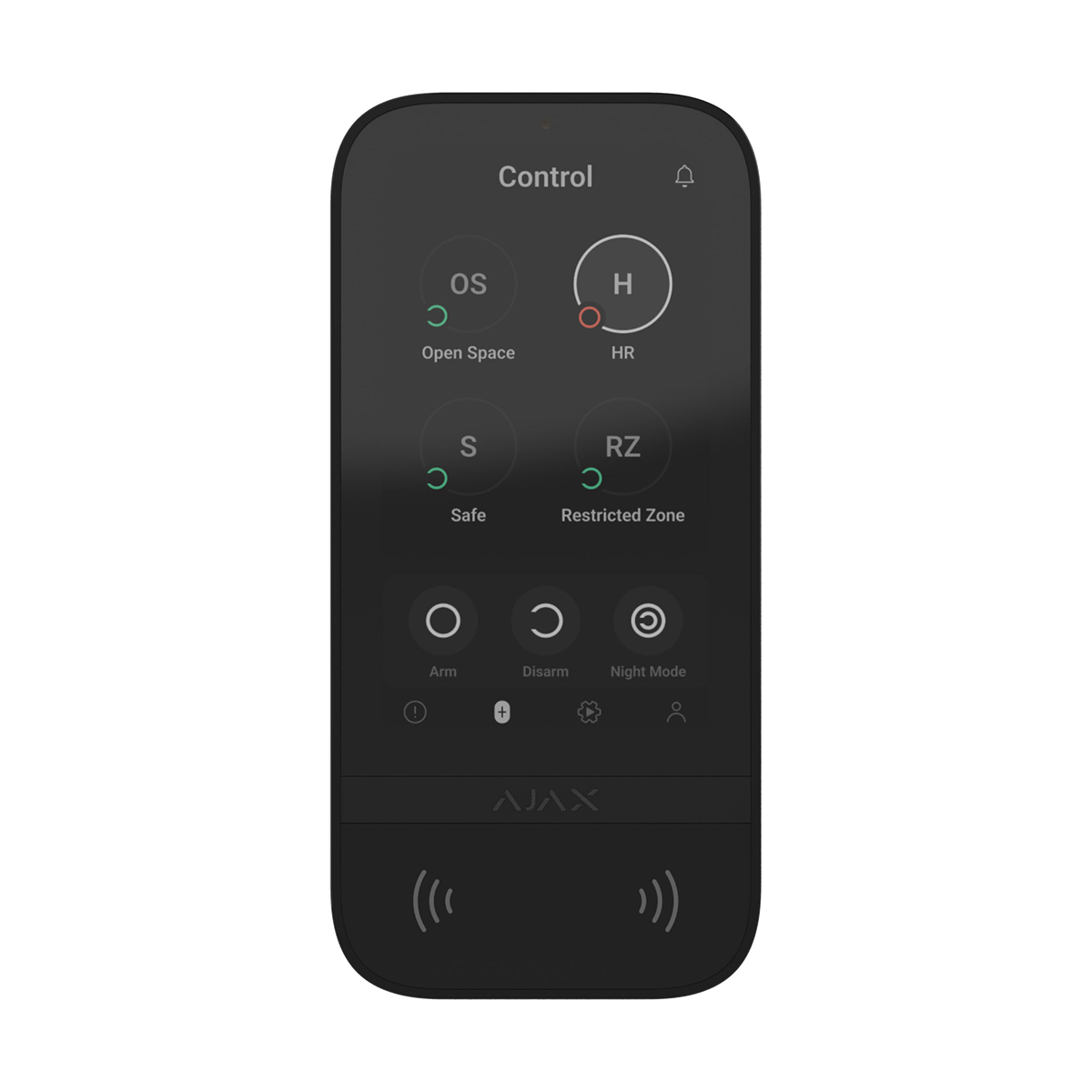 AJAX KeyPad TouchScreen met druppels/tag alarmsysteem Zwart De Securitywinkel