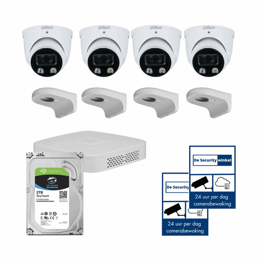 Dahua set 4MP TioC compleet wit De Securitywinkel