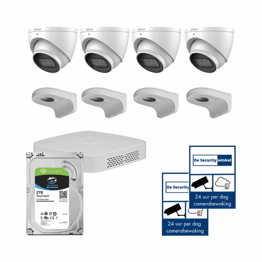 Dahua set 4MP compleet wit De Securitywinkel