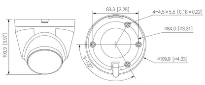 2MP turret camera 2.8mm lens smart IR De Securitywinkel
