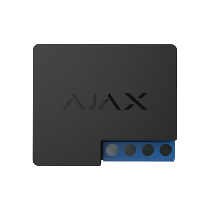Ajax WallSwitch Jeweller zwart, draadloos 1-voudig voedingsrelais, inbouw
