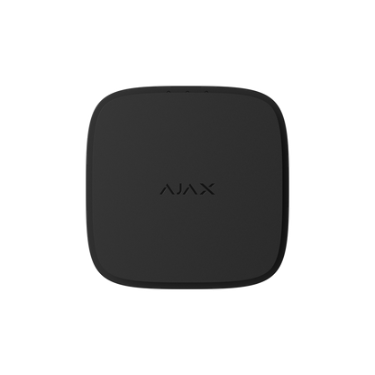 Ajax FireProtect 2 AC Jeweller zwart, draadloze branddetector, hitte en rook op netvoeding, EN14604 De Securitywinkel