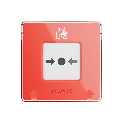 Ajax ManualCallPoint Jeweller rood, draadloze resetbare handmelder De Securitywinkel