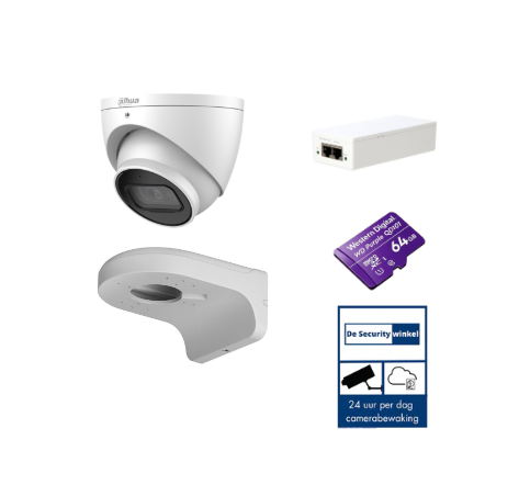 Dahua set 4MP van een camera met opslag camera kit wit De Securitywinkel